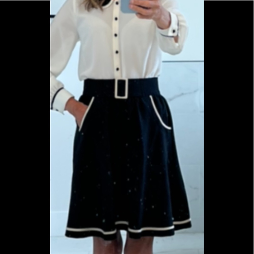 Adorable flattering black skirt By ModCloth